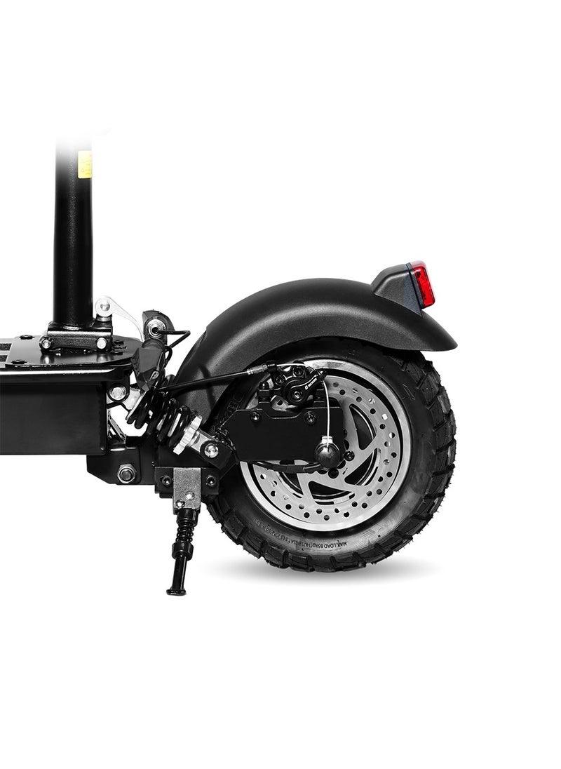 V10 High-Speed Electric Scooter – 1200W Motor, 48V/14AH Battery, 25-35KM Range, Dual Suspension, Hydraulic Disc Brakes, All-Terrain Tires, 150KG Load Capacity, Foldable Aluminum Frame, Big LCD Display, Triple LED Headlamps, App Connectivity, Easy Folding，Black
