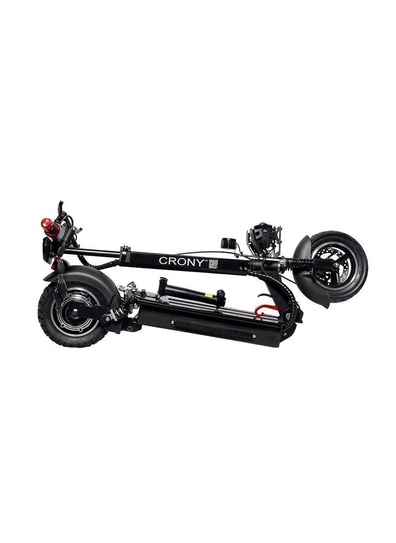 V10 High-Speed Electric Scooter – 1200W Motor, 48V/14AH Battery, 25-35KM Range, Dual Suspension, Hydraulic Disc Brakes, All-Terrain Tires, 150KG Load Capacity, Foldable Aluminum Frame, Big LCD Display, Triple LED Headlamps, App Connectivity, Easy Folding，Black