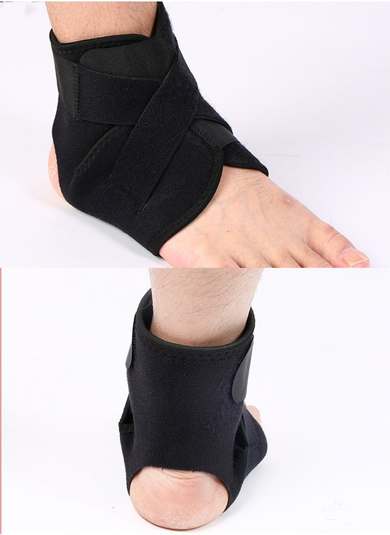 2 Pcs Ankle Support Brace Wrap Adjustable Breathable,Ankle Support Strap Adjustable, Ankle Brace Elastic, Ankle Braces ,Ankle Bracelys, Running Brace,Climbing Brace, Ankle Support Brace, Ankle Protector Brace for Plantar Fasciitis, Ligament Damage, Weak Ankles, Achilles Tendonitis and Arthritis, Stabilize Ligaments,for Most Foot Sizes,Black