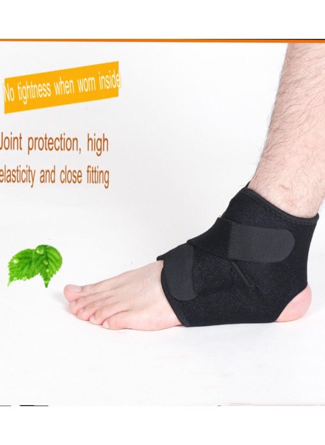 2 Pcs Ankle Support Brace Wrap Adjustable Breathable,Ankle Support Strap Adjustable, Ankle Brace Elastic, Ankle Braces ,Ankle Bracelys, Running Brace,Climbing Brace, Ankle Support Brace, Ankle Protector Brace for Plantar Fasciitis, Ligament Damage, Weak Ankles, Achilles Tendonitis and Arthritis, Stabilize Ligaments,for Most Foot Sizes,Black