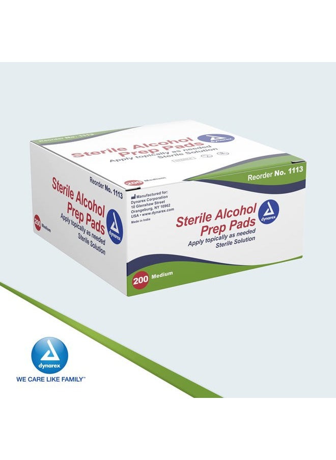 1113 Alcohol Prep Pad Sterile, Medium, Count 200 (Pack of 1)