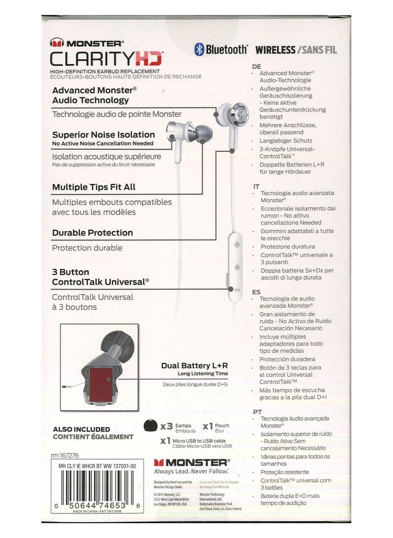 CLARITY HD HIGH DEFINITION EARBUDS