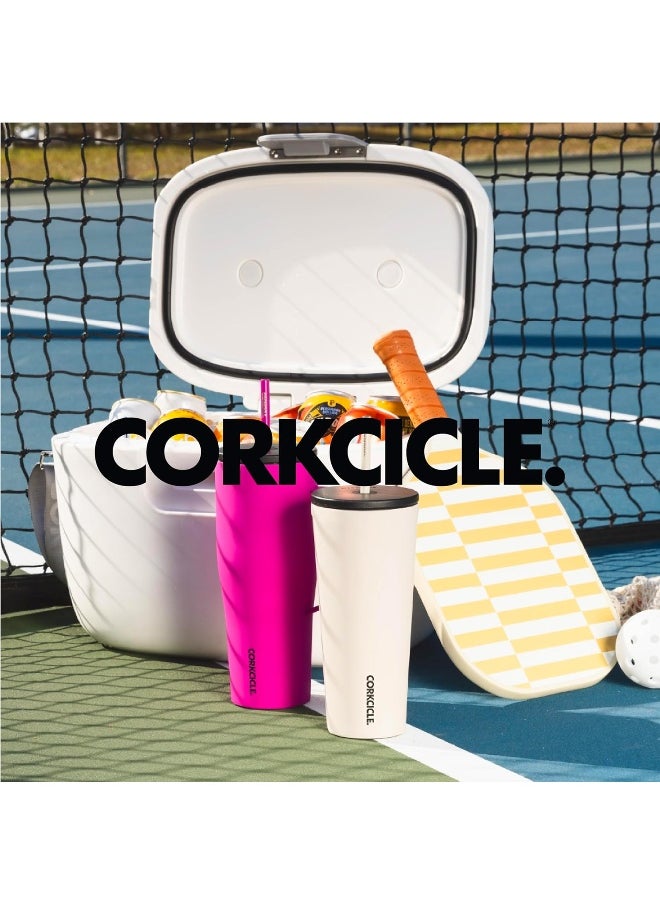 Corkcicle Cold Cup Insulated Tumbler with Lid and Straw, Latte, 24 oz – Reusable Water Bottle Keeps Beverages Cold for 12hrs, Hot 5hrs – Cupholder Friendly Tumbler, Lid for Flexible Sipping