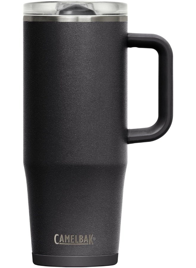 CamelBak Thrive Leak-Proof 32 oz Mug, Insulated Stainless Steel - For travel, coffee, tea, hot beverages - Spill Proof Cup-holder Compatible, Black