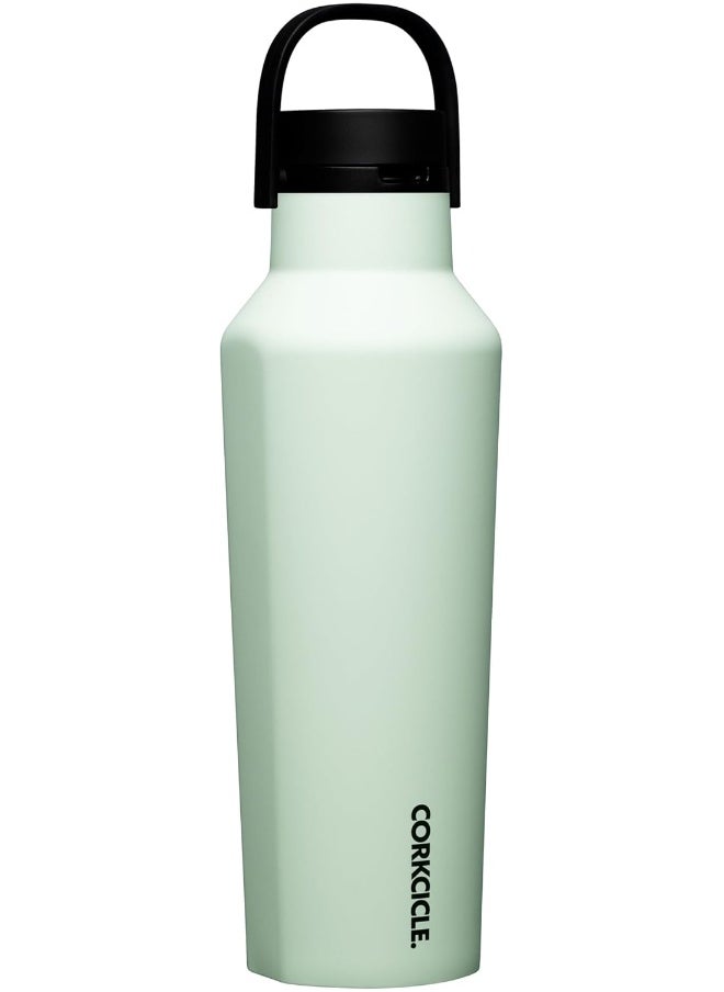 Corkcicle Insulated Canteen Travel Water Bottle, Triple Insulated Stainless Steel, Easy Grip Straw Mouth, Keeps Beverages Cold for 25 Hours or Warm for 12 Hours, 20 oz, Sage Mist