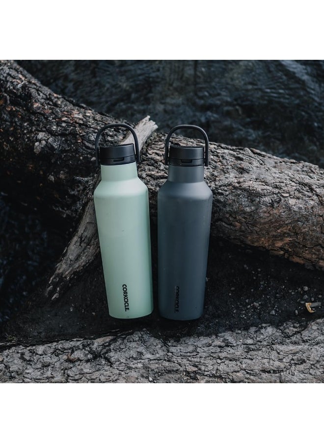 Corkcicle Insulated Canteen Travel Water Bottle, Triple Insulated Stainless Steel, Easy Grip Straw Mouth, Keeps Beverages Cold for 25 Hours or Warm for 12 Hours, 20 oz, Sage Mist