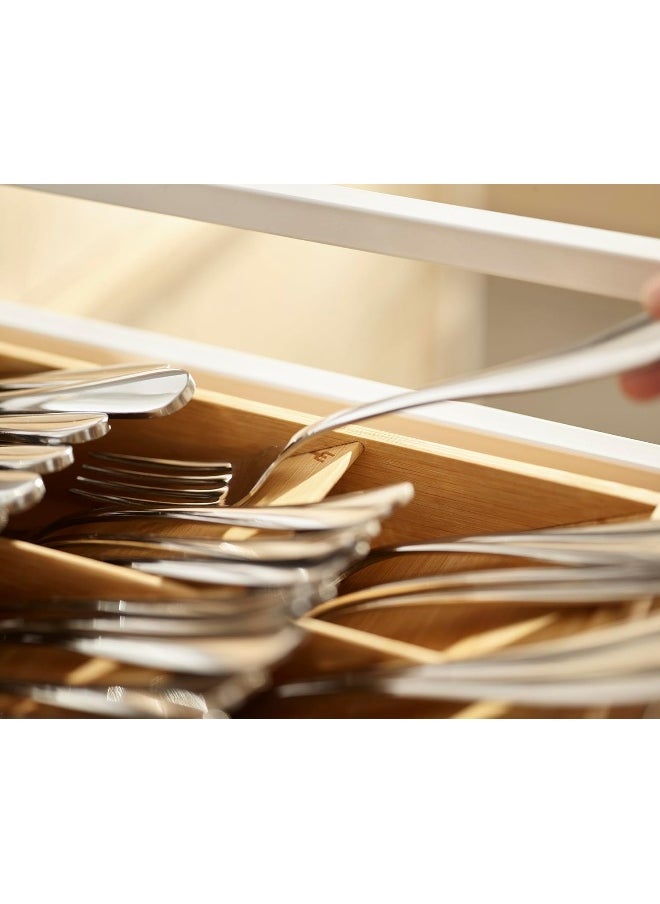 Joseph Joseph Drawer Store Large Compact Cutlery Drawer Organiser 8 Compartments Holds 48 Pieces Bamboo