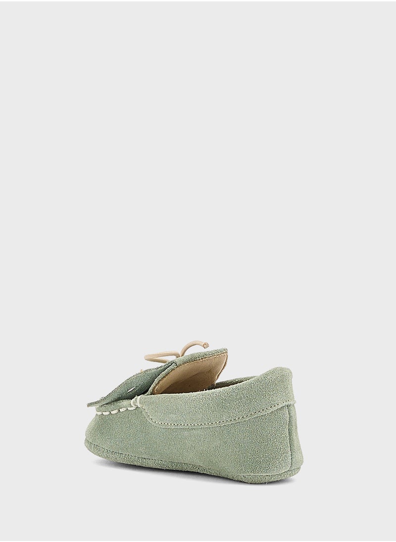 Leather Moccasins With Fringes