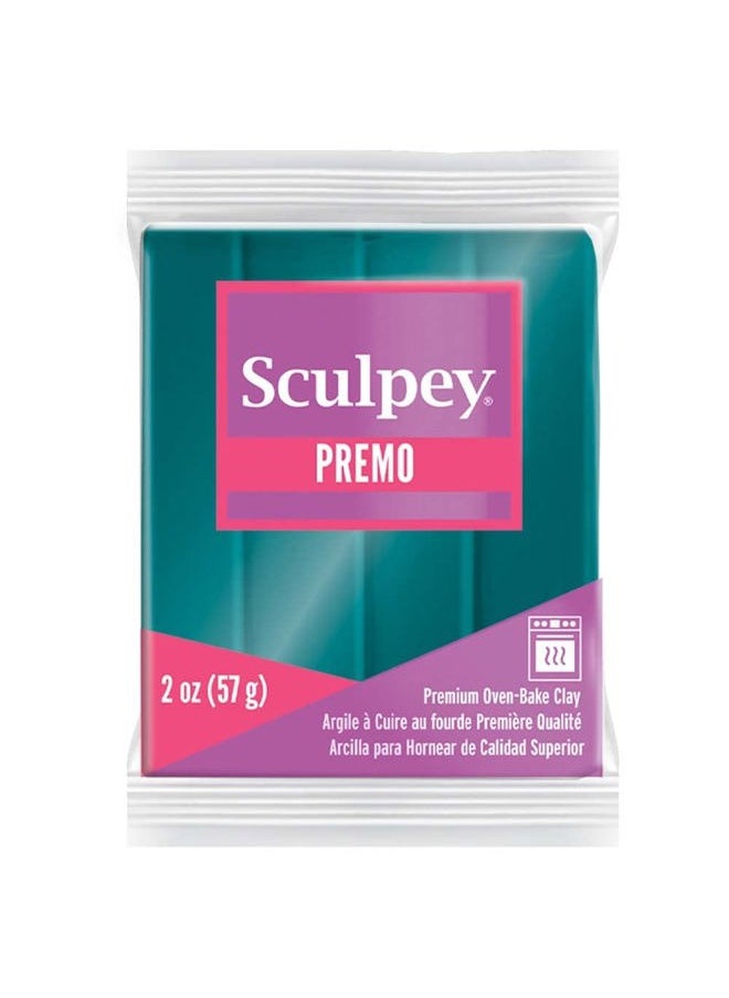 Premo™ Polymer Oven-Bake Clay, Peacock Pearl Teal, Non Toxic, 2 oz. bar, Great for jewelry making, holiday, DIY, mixed media and more. Premium clay perfect for clayers and artists.