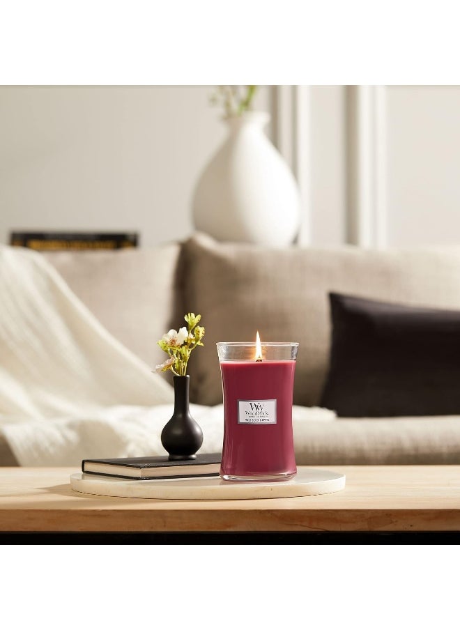 Woodwick Large Hourglass Scented Candle with Crackling Wick | Wild Berry & Beets | Up to 130 Hours Burn Time