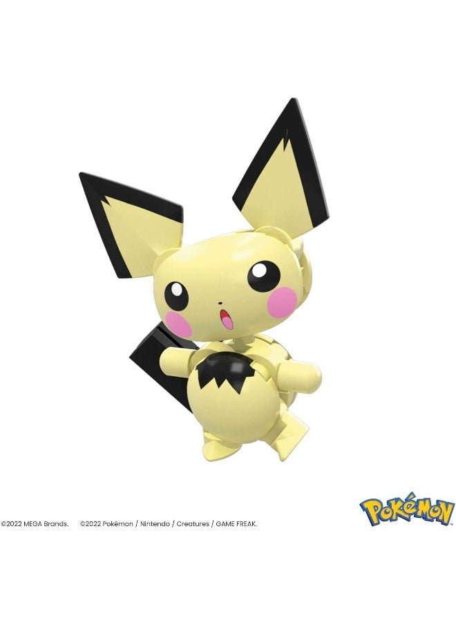 MEGA Pokémon Building Toy Kit Pikachu Set with 3 Action Figures (160 Pieces) for Kids