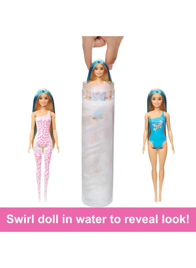 Barbie Color Reveal Rainbow-Inspired Series Doll & Accessories with 6 Surprises, Color-Change Bodice