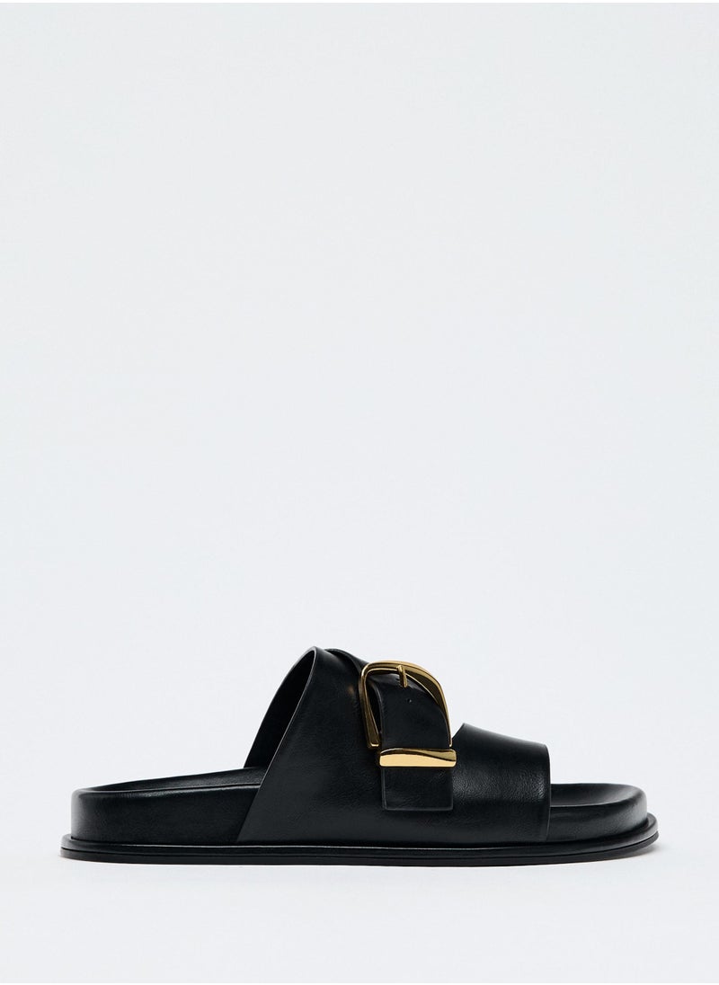 Buckled flat sandals