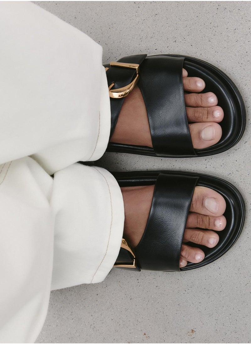 Buckled flat sandals