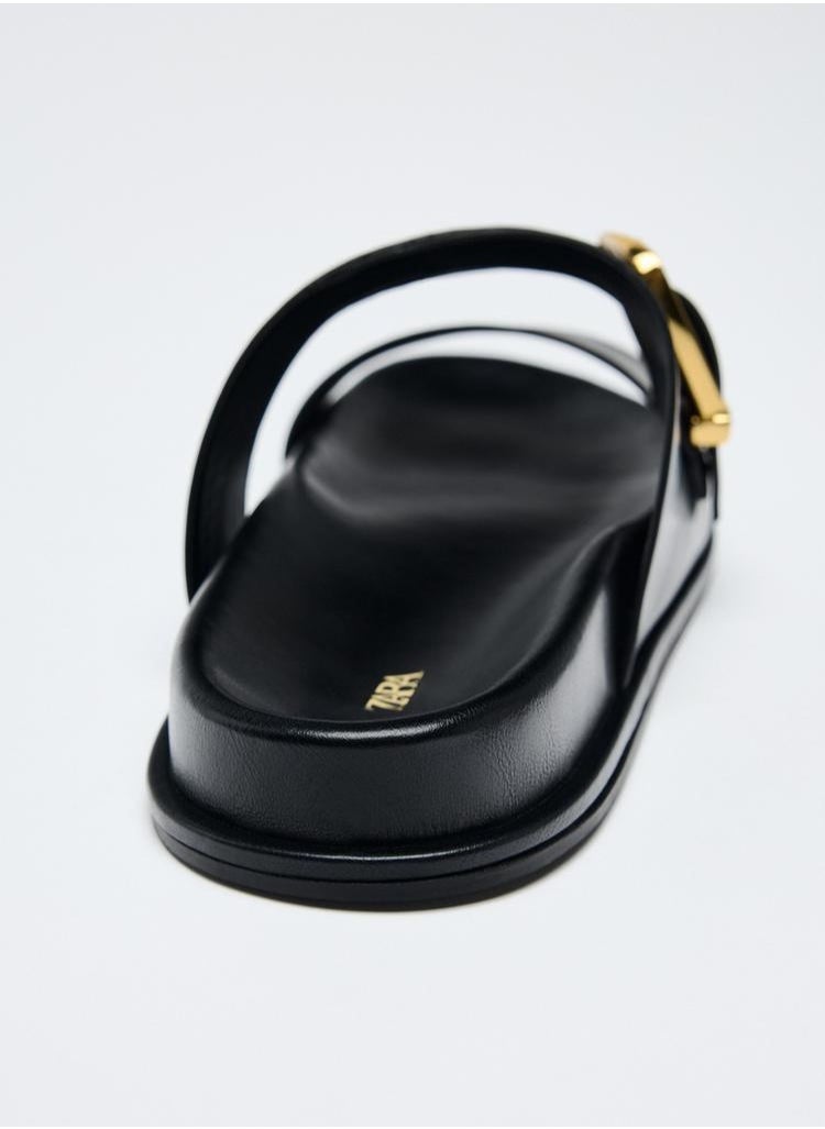 Buckled flat sandals