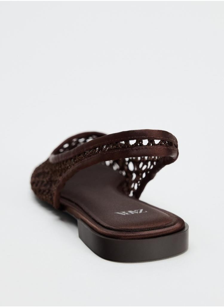 Braided slingback ballet flats