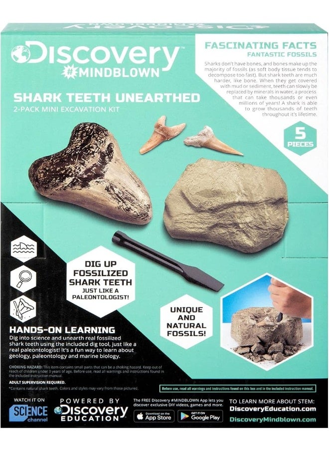 Discovery Mindblown Toy Excavation Kit Mini Shark Tooth 2Pc