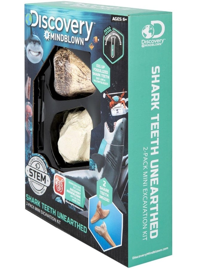 Discovery Mindblown Toy Excavation Kit Mini Shark Tooth 2Pc