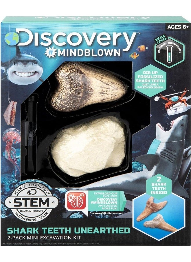 Discovery Mindblown Toy Excavation Kit Mini Shark Tooth 2Pc