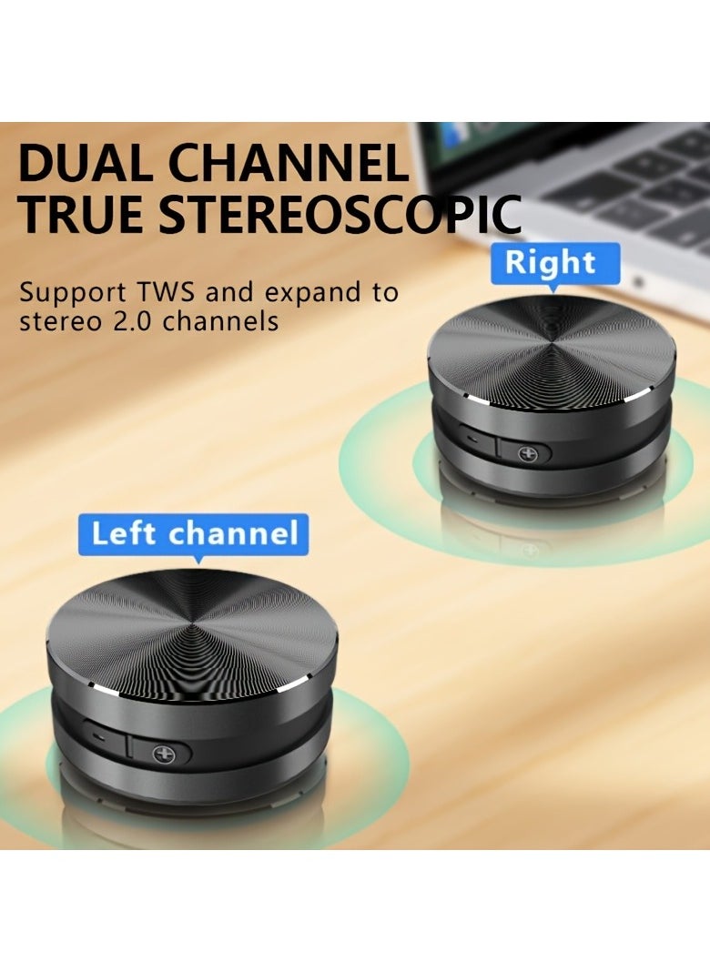 Portable Bone Conduction Speaker, Wireless Mini Stereo with High Fidelity Sound, Strong Bass, USB Charging, Rechargeable Lithium Polymer Battery, for Home, Outdoor, Party Use