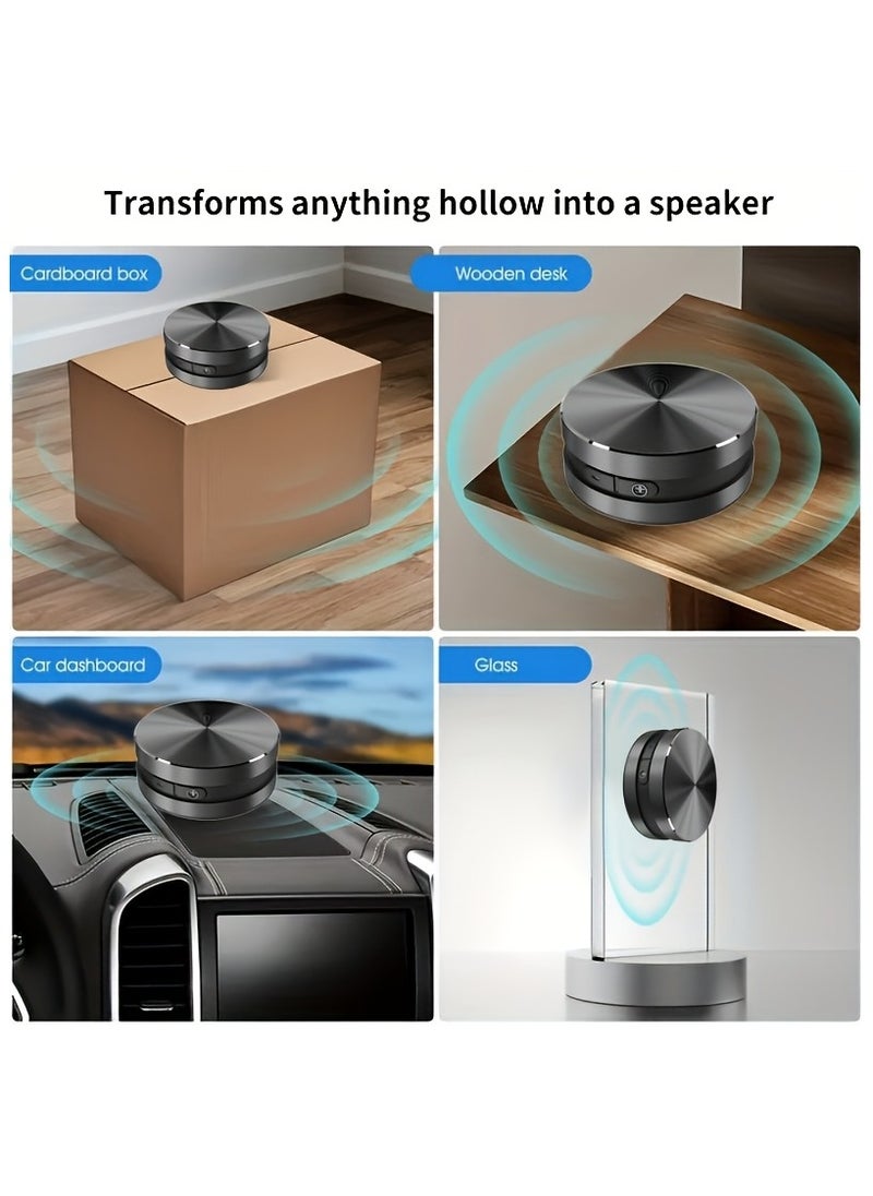 Portable Bone Conduction Speaker, Wireless Mini Stereo with High Fidelity Sound, Strong Bass, USB Charging, Rechargeable Lithium Polymer Battery, for Home, Outdoor, Party Use