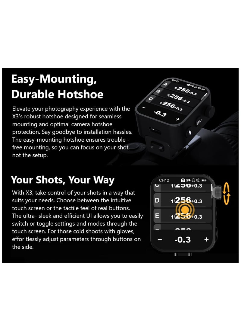 Godox X3 TTL Wireless Flash touchscreen Trigger for Nikon