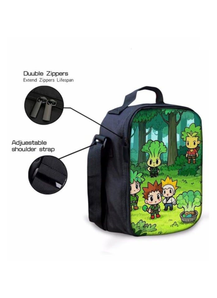 Cartoon three-piece schoolbag with zipper - 516