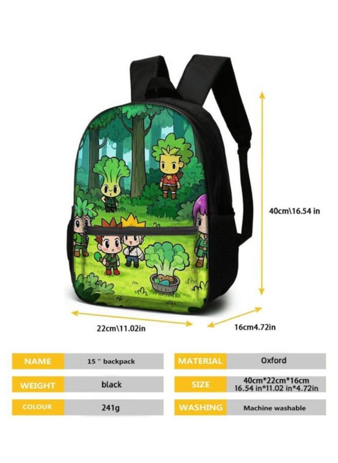 Cartoon three-piece schoolbag with zipper - 516