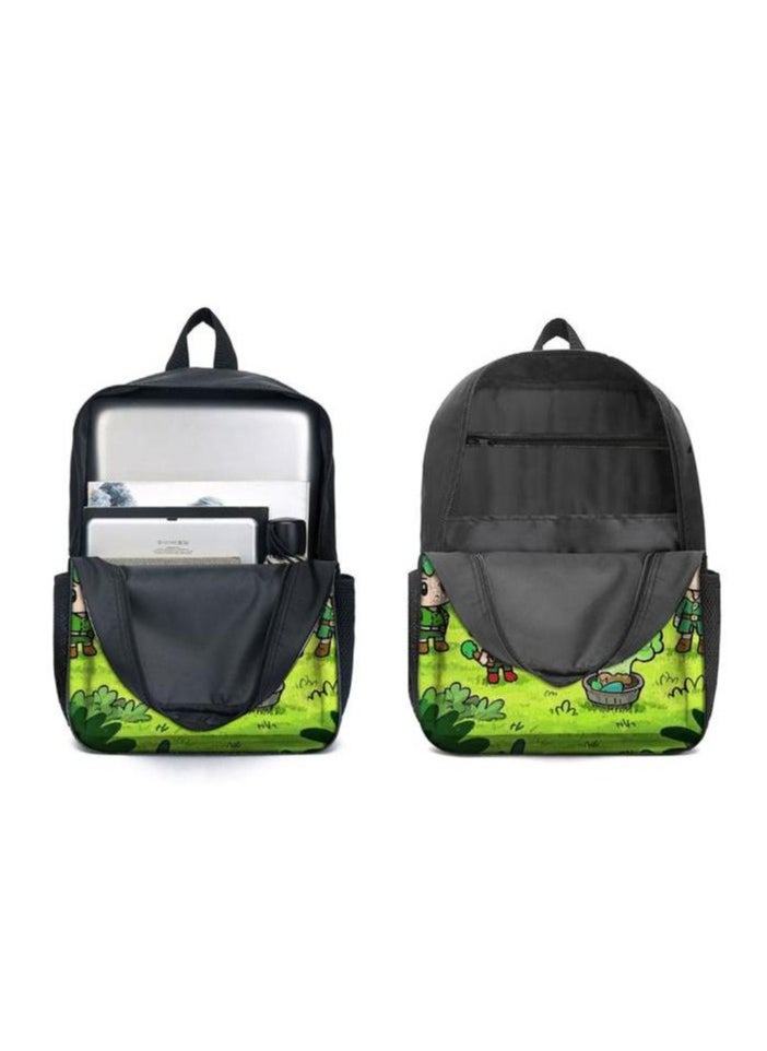 Cartoon three-piece schoolbag with zipper - 516