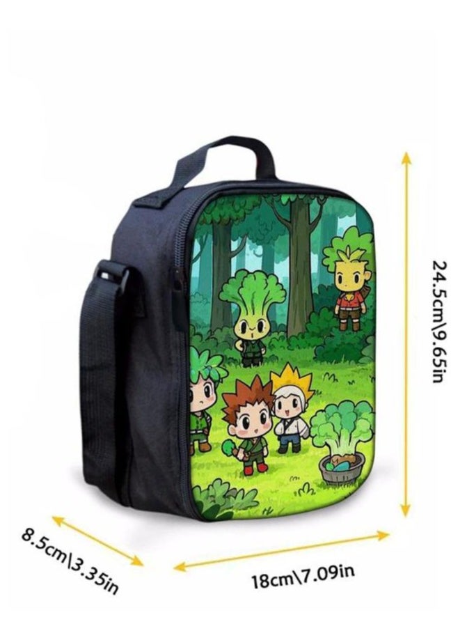 Cartoon three-piece schoolbag with zipper - 516