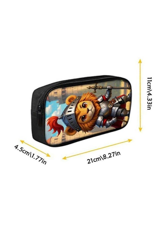 Cartoon three-piece schoolbag with zipper - 1048