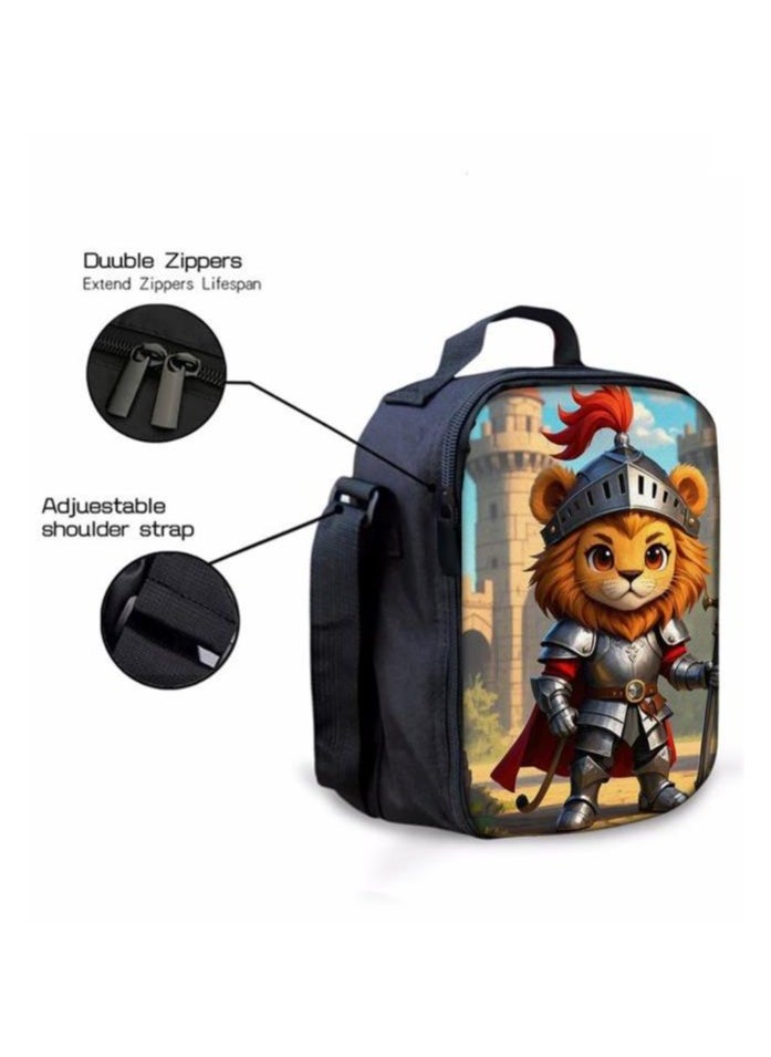 Cartoon three-piece schoolbag with zipper - 1048