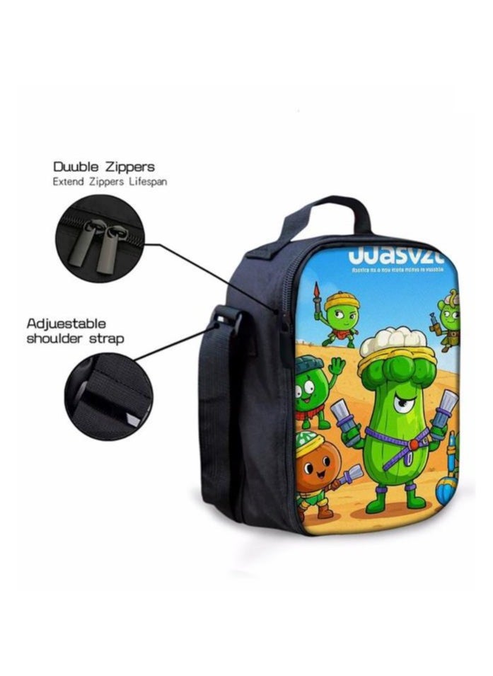 Cartoon three-piece schoolbag with zipper - 991