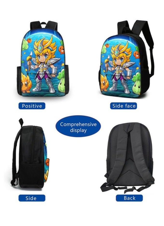 Cartoon three-piece schoolbag with front pocket - 906