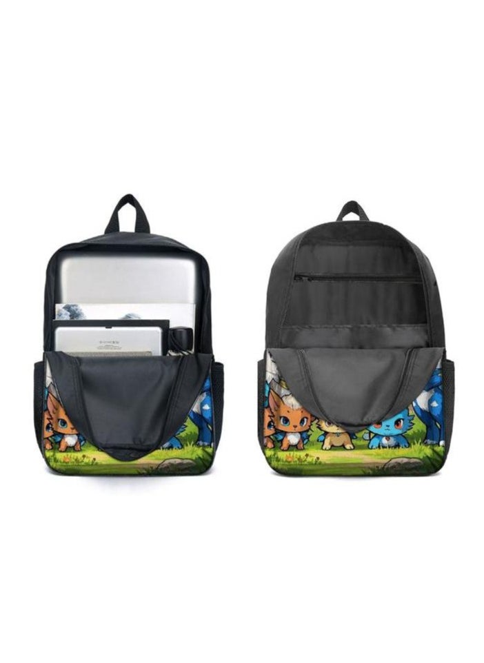Cartoon three-piece schoolbag with zipper - 827