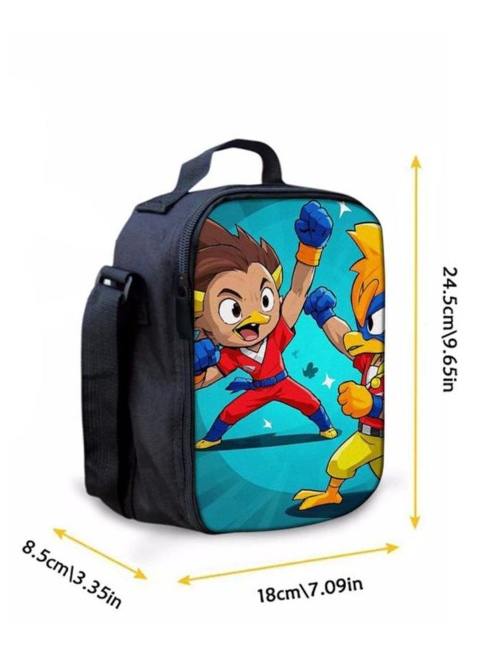 Cartoon three-piece schoolbag with front pocket - 888