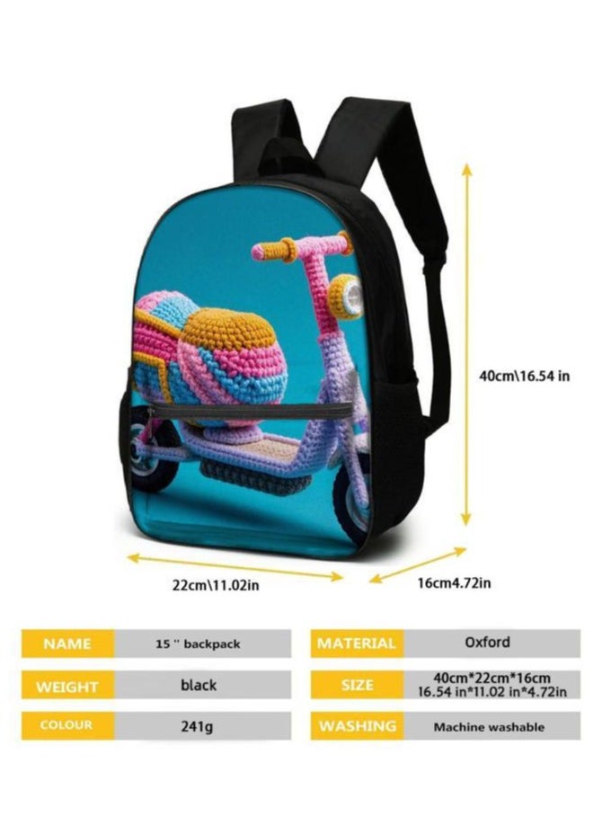 Cartoon three-piece schoolbag with zipper - 798