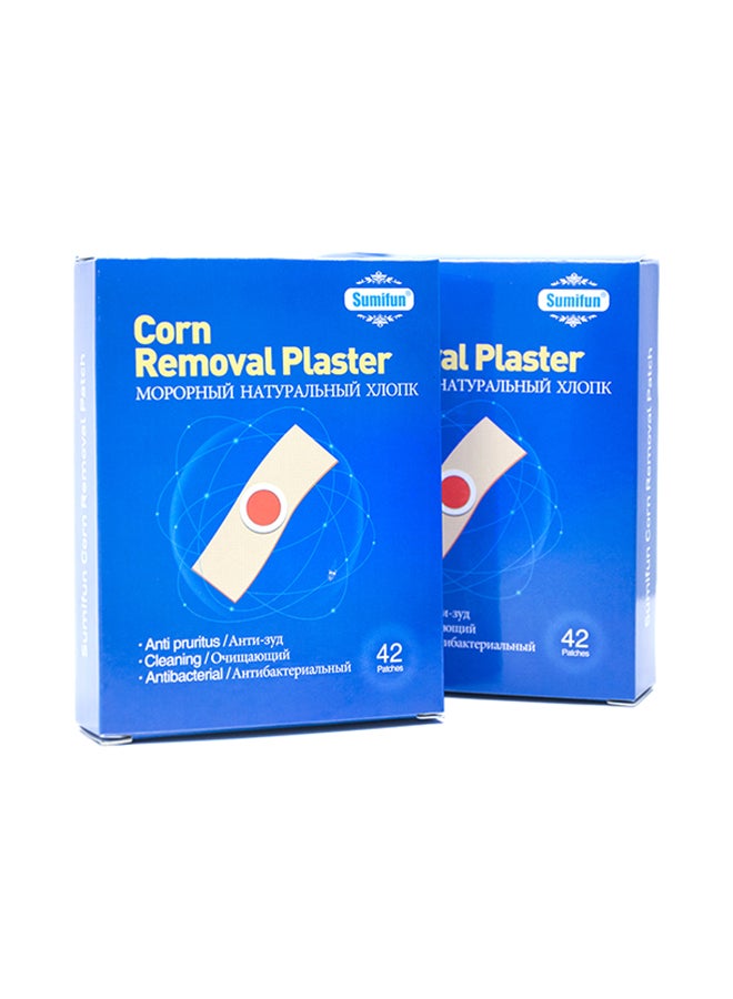 42-Piece Foot Corn Removal Plaster With Hole Warts Patch Set 14x10x12cm