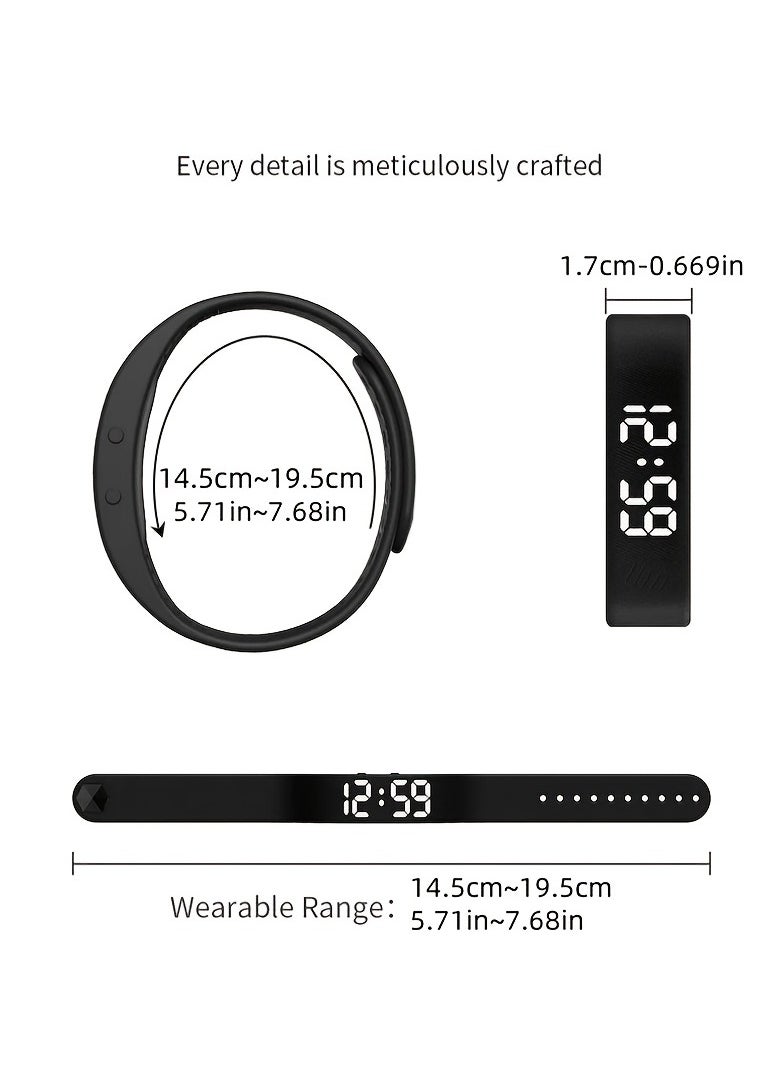 Multifunctional Simple Fashion Unisex Electronic Watch with Alarm Clock, Pedometer, Timer, Luminous Display, Senseless Wear, and Sports Functions - Ideal Holiday Gift, Suitable for Any Occasion - Includes One Hand Rope