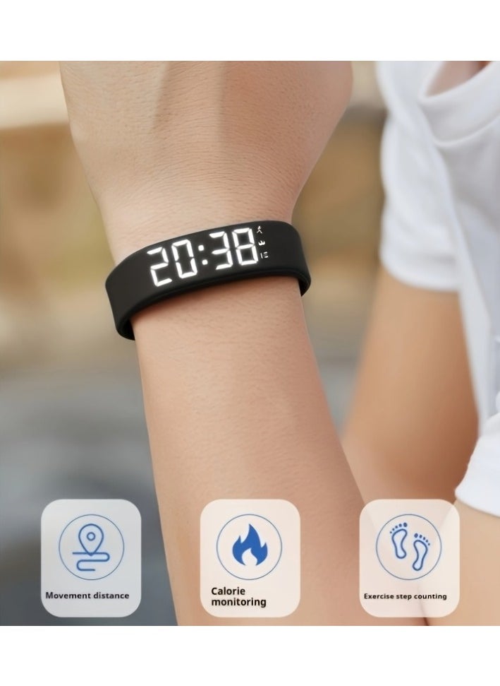 Multifunctional Simple Fashion Unisex Electronic Watch with Alarm Clock, Pedometer, Timer, Luminous Display, Senseless Wear, and Sports Functions - Ideal Holiday Gift, Suitable for Any Occasion - Includes One Hand Rope