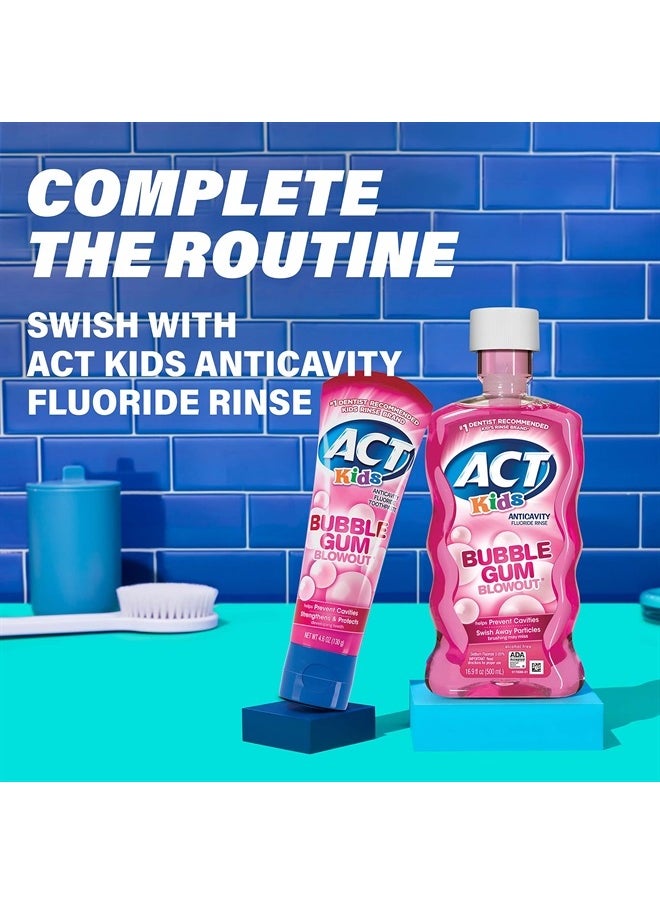 Kids Anticavity Fluoride Toothpaste 4.6 oz. Bubble Gum Blowout