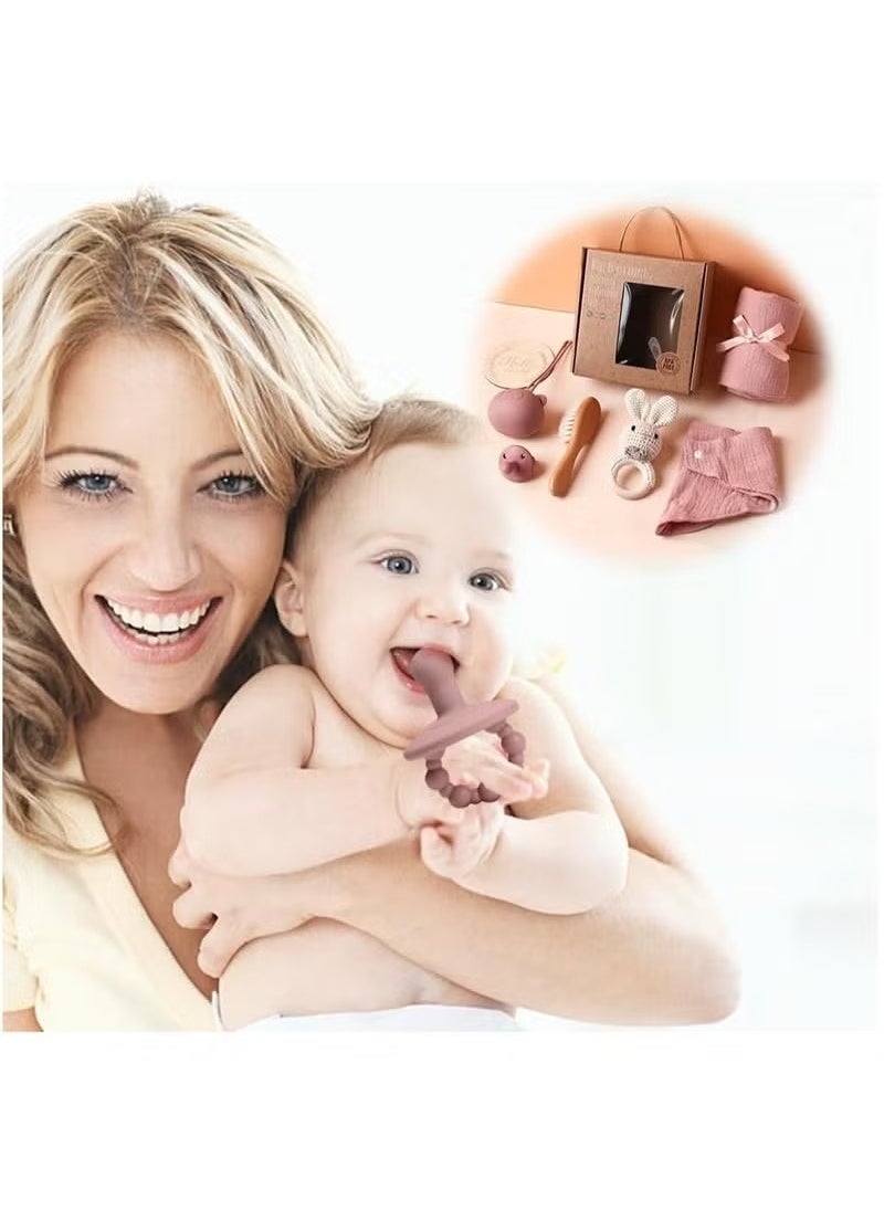 Baby Gift Set for Newborn New Baby Gift Set - Newborn Baby Essentials Baby Bath Set with Baby Blanket Baby Rattle - New Born Baby Girls Gift & Baby Boy Gifts for Baby Shower