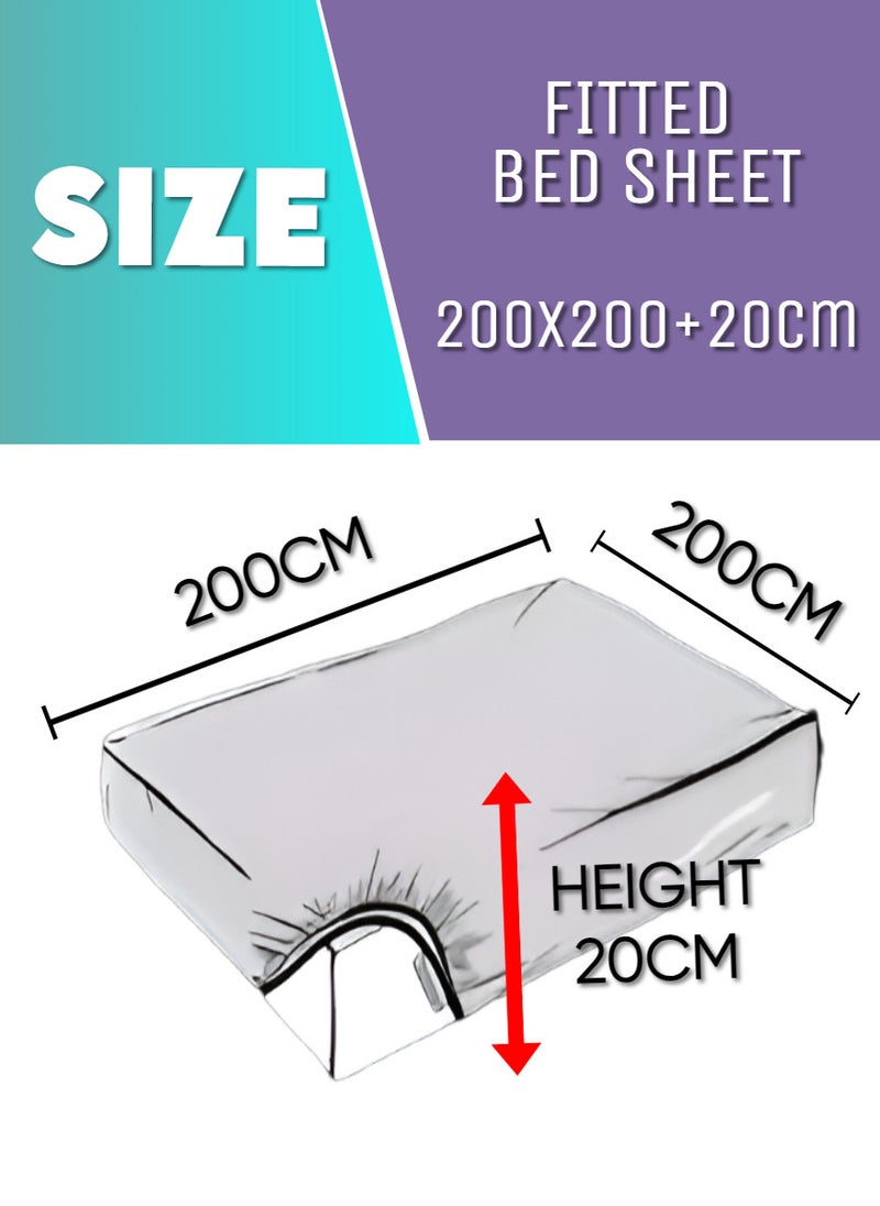 Faded Green Extra Deep Pocket Bed Sheets Cotton 3 Piece Sheet Set 200x200+20cm