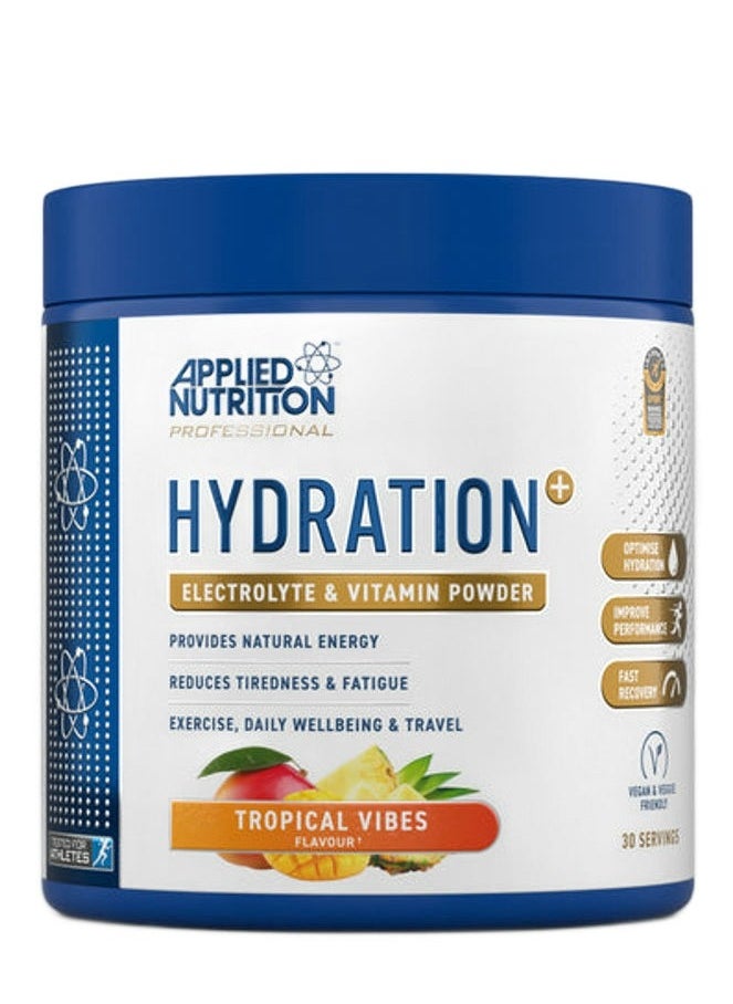 Hydration Electrolyte & Vitamin Powder 240g (Tropical Vibes) for Optimal Hydration, Energy & Recovery