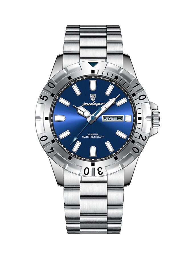 Classic Stainless Steel Back Waterproof Men Watch - 49591