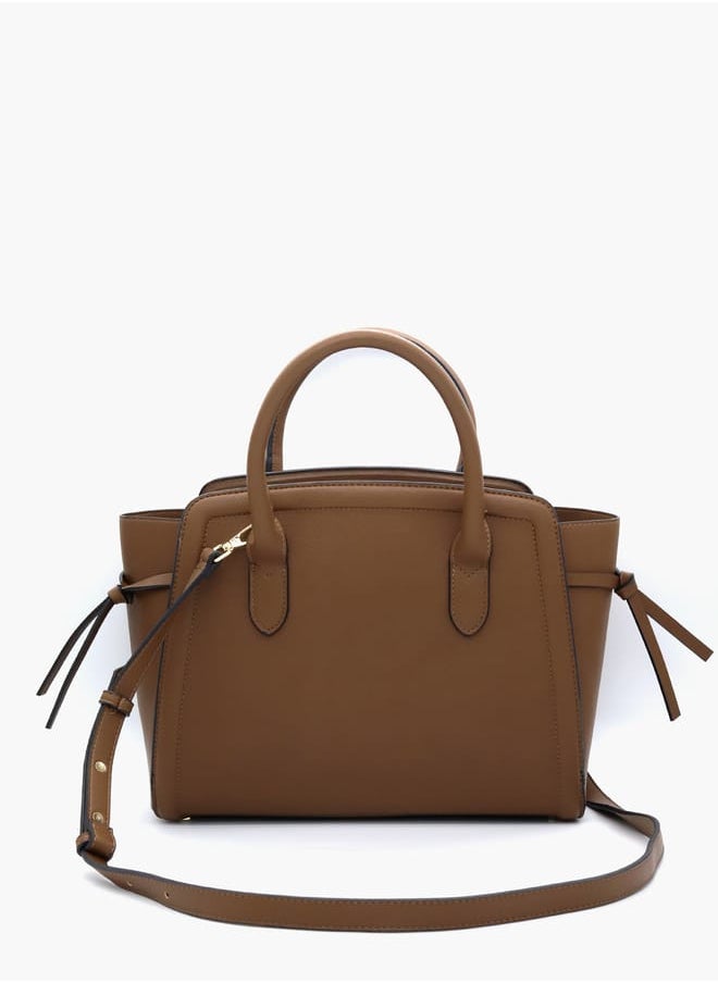 Solid Shopper Bag with Adjustable Strap