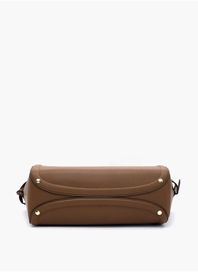 Solid Shopper Bag with Adjustable Strap
