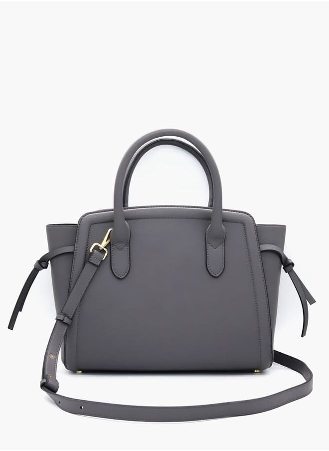 Solid Shopper Bag with Adjustable Strap