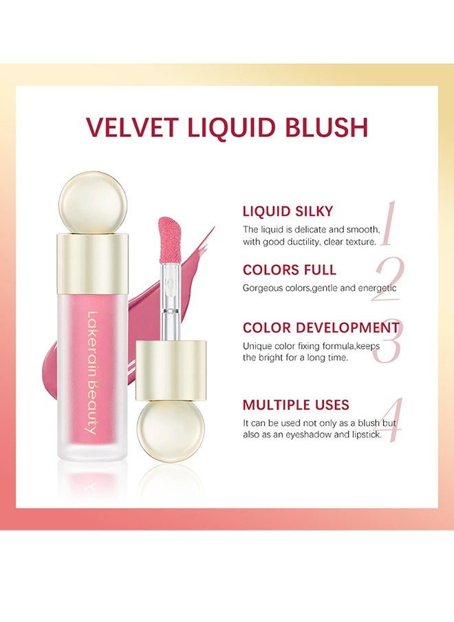 Velvet Liquid Blush ，Long Lasting，Create a Natural and Vibrant Makeup #01