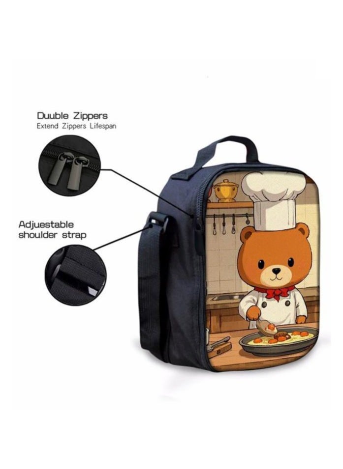 Cartoon three-piece schoolbag with zipper - 871